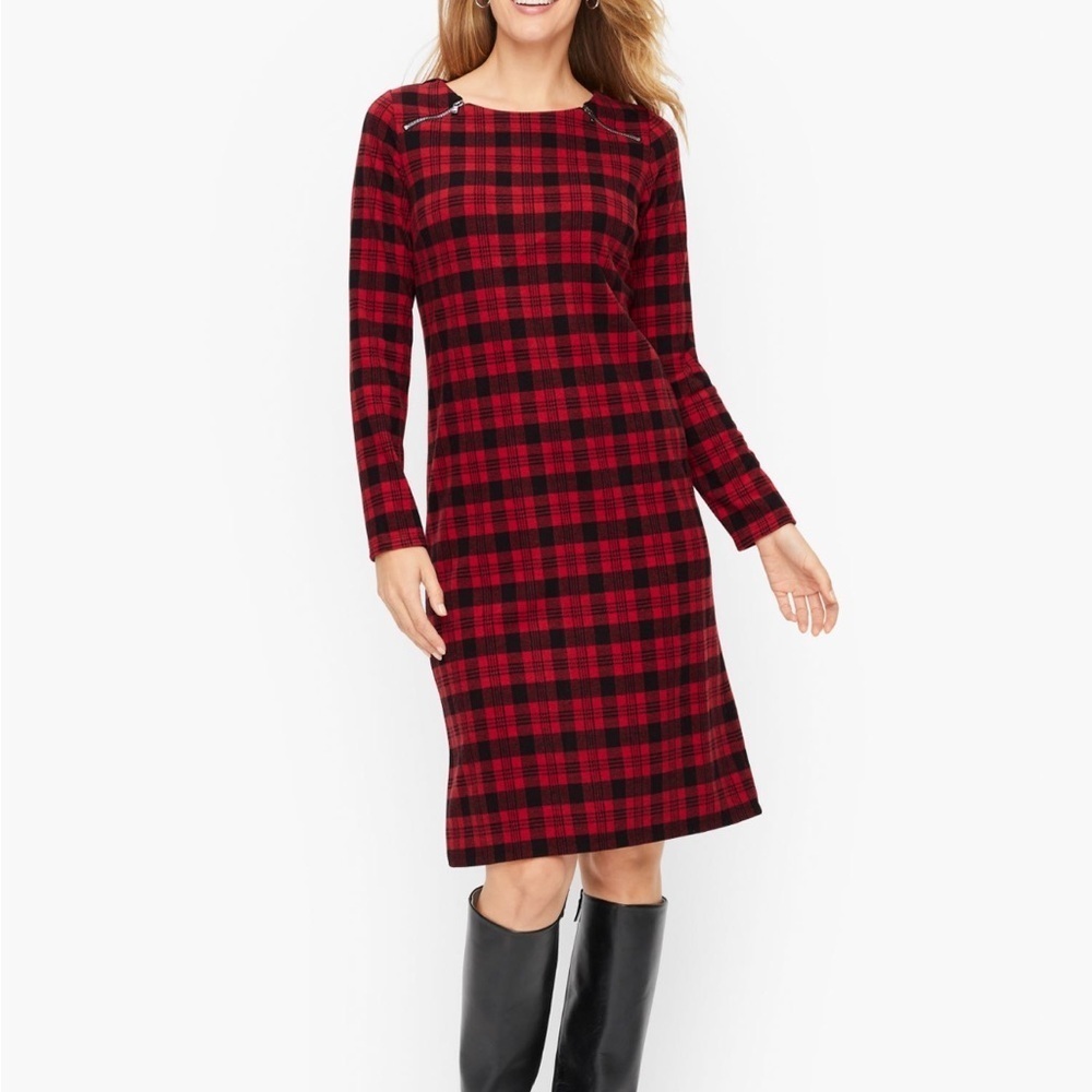 Talbots Cozy Flannel Tartan Plaid Dress | Size XL